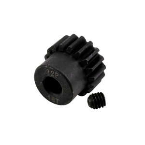 5mm Bore 32DP - 18T Hardened Steel Motor Pinions Gear - Black with M4 set screw