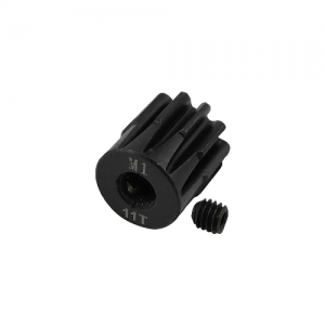 5mm Bore M1 - 11T Hardened Steel Motor Pinions Gear - Black with M4 set screw