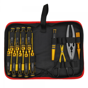Premium Tool Bag -  Big Handle Black Gold 13pcs Set