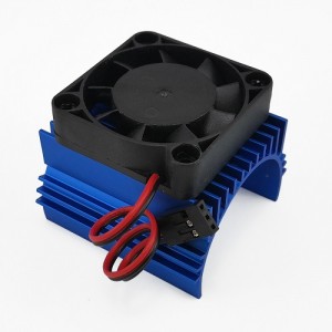 Metal Heat Sink for 42mm Motor with 40x40mm Fans - Blue