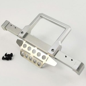 V2 Metal Front Bumper with Fender Guard - Silver (for MN99 and other MN models)