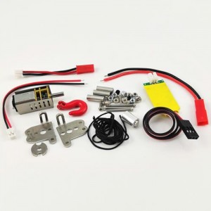 RC Crawler Mini Electric Winch with Controller (for MN99 and other MN models /WPL 47x17x19mm, 6-11.1V Mount Holes Position: 26x2.3mm