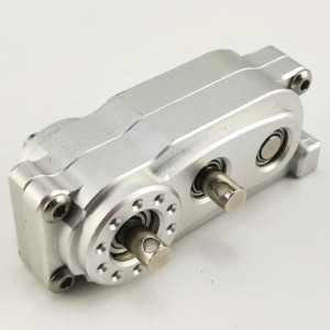 Alloy Transimission Case with Gears for SCX10 II - Silver