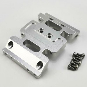 Alloy Skid Plate (Transmission Case Mount) - Silver for SCX10 II