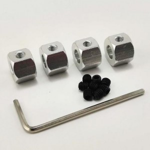 5mm to 12mm Wheel Hex Adaptor - Silver (for WPL and MN models)