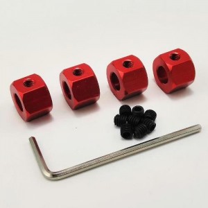 5mm to 12mm Wheel Hex Adaptor - Red (for WPL and MN models)