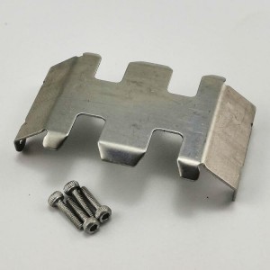 Stainless Center Gear Box Bottom Protector for SCX24 (Stainless Steel Center Belly Skid Plate)