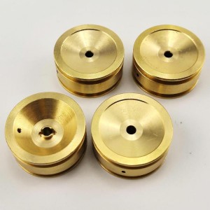Brass Wheels with Hex Adaptor for SCX24 4pcs/set