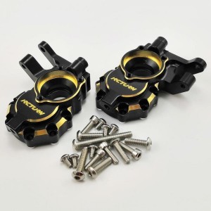 Brass Inner Front Portal Housing / Front Steering Knuckle Set -Black for (TRX-4)