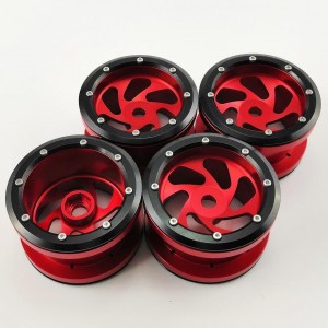Vortex Red ​2.2'' Aluminum Beadlock Crawler Wheels 4pcs 4pcs/set