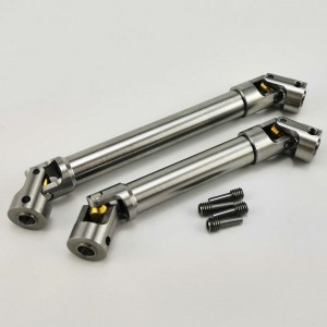 Stainless Steel Center Driveshaft CVD Set with 4pcs M4 Screw Shaft for SCX10 II 