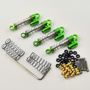 Green Alloy Shock / Damper Set for SCX24 (Aluminum Threaded Mini/Micro Shocks)