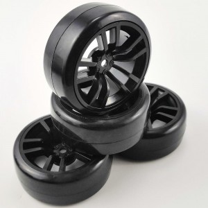 A1 Type - Black 1/10 Drifting Tires for HSP94123, Hex12mmHub 62x26mm,  4pcs/set without gluded