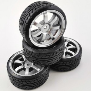 A1 Type - Black 1/10 Drifting Tires for HSP94123, Hex12mmHub  62x26mm,   4pcs/set without gluded