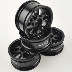 Alloy 1/10 On Road Drift Car Wheel Rims - B Style Black 52x26mm  4pcs/set