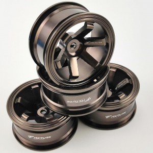 Alloy 1/10 On Road Drift Car Wheel Rims - C Style Bronze 52x26mm  4pcs/set