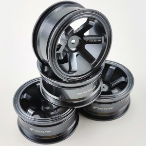 Alloy 1/10 On Road Drift Car Wheel Rims - C Style SilverGrey 52x26mm  4pcs/set