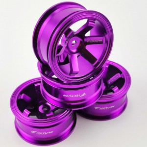 Alloy 1/10 On Road Drift Car Wheel Rims - C Style Purple 52x26mm  4pcs/set