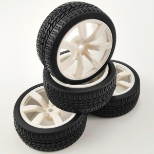 A2 Type - White 1/10 Touring Car Tires for HSP94123, 12mm hex   62x26mm,   4pcs/set without gluded