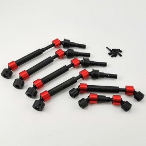 Metal Steel Splined Center Drive Shafts and  for E-REVO 2.0 - Red 6pcs/set CVD