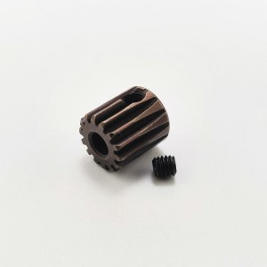 3.175 Bore 48DP - 14T Aluminum 7075 Hard Coated Motor Pinions Gear - Red with M3 set screw for 1/10 RC Car