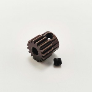 3.175 Bore 48DP - 16T Aluminum 7075 Hard Coated Motor Pinions Gear - Red with M3 set screw for 1/10 RC Car