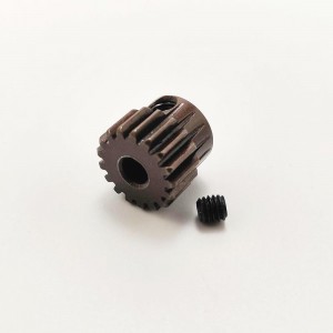3.175 Bore 48DP - 17T Aluminum 7075 Hard Coated Motor Pinions Gear - Red with M3 set screw for 1/10 RC Car