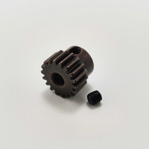 3.175 Bore 48DP - 18T Aluminum 7075 Hard Coated Motor Pinions Gear - Red with M3 set screw for 1/10 RC Car