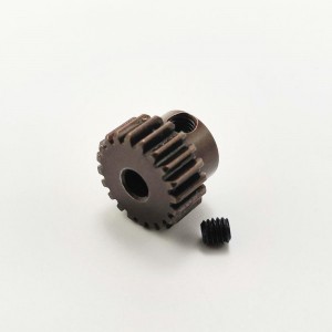 3.175 Bore 48DP - 20T Aluminum 7075 Hard Coated Motor Pinions Gear - Red with M3 set screw for 1/10 RC Car