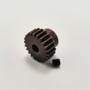 3.175 Bore 48DP - 22T Aluminum 7075 Hard Coated Motor Pinions Gear - Red with M3 set screw for 1/10 RC Car