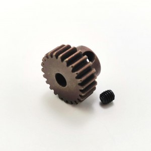 3.175 Bore 48DP - 23T Aluminum 7075 Hard Coated Motor Pinions Gear - Red with M3 set screw for 1/10 RC Car