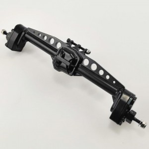 Alloy Portal Axle Set for SCX10III - Rear Black with gears, assemblied