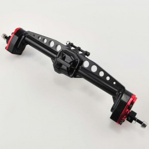 Alloy Portal Axle Set for SCX10III - Rear Black Red with gears, assemblied
