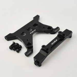 Aluminum Brace of Front Chassis and Brace of Battery Mount for SCX10 III - Black (Chassis Brace)
