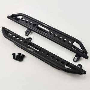 Metal Left and Right Floor Pans Set for SCX10 III - Black (Rock Rails / Pedal / Footboard)