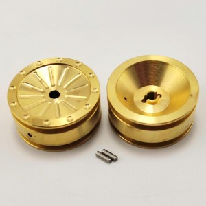 Brass Wheels for SCX24 2pcs/set 26.5x26.5x12.5mm Pin Hole Depth: 7mm