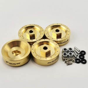 Brass Wheel Weight with Hex Adaptor for SCX24 20x20x7mm Hex Adaptor: 7mm Pin Hole Depth: 6mm Offset: -0.5mm