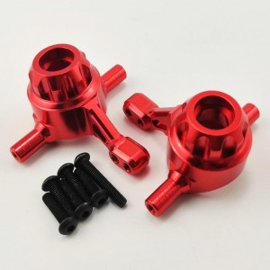 Aluminum Front Hub/Knuckle Arm For TT02  RTOR01007A: Red 2pcs/set
