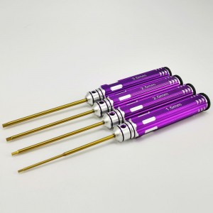 Classic Allen Wrench Set - Purple 4pcs Hex1.5 /2.0/2.5/3.0mm