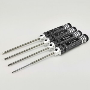 White Steel Allen Wrench Set - A Black 4pcs Hex1.5 /2.0/2.5/3.0mm