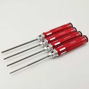Classic Allen Wrench Set - Red 4pcs RTT1127A1 Hex1.5 x 180mm RTT1127A2 Hex2.0 x 180mm RTT1127A3 Hex2.5 x 180mm RTT1127A4 Hex3.0 x 180mm White Steel Tips