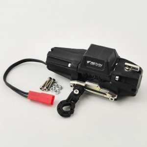Metal RC Crawler Mini Electric 1/10 Winch - Black 118g, 70.5x29mm, 6-12.6V JST Plug, Winch Wire