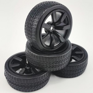 A1 Type - Black 1/10 Touring Car Tires for HSP94123, 12mm hex   62x26mm,   4pcs/set without gluded