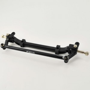 Front Metal Beam Axle w/Steering Setup for Tamiya 1/14 RC Tractor Truck - Black