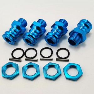 Aluminum 23mm Extension 17mm Wheel Hex Adapter - Blue (1/8 Scale Monster Truck Truggy)  All Length: 31mm Bore Dia: 8mm 4pcs/set