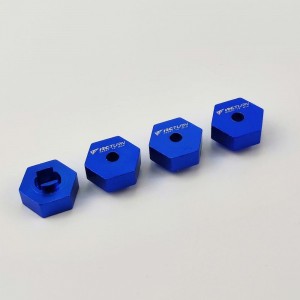 Alloy Wheel Hex Adaptor Hex12x7(5)mm - Blue For Traxxas 1/18 LaTrax Teton Bore: 6mm / 2.9mm 4pcs/set