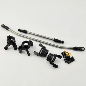 Alloy Steering Knuckle and Rod Set - Black for Axial Wraith / RR10
