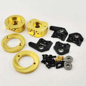 Brass Steering Knuckle Set - Black for Axial Wraith / RR10