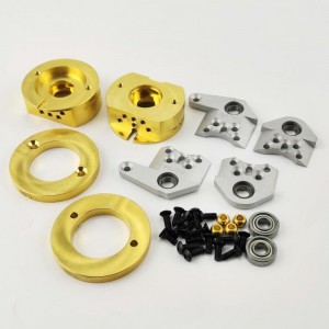 Brass Steering Knuckle Set - Silver for Axial Wraith / RR11