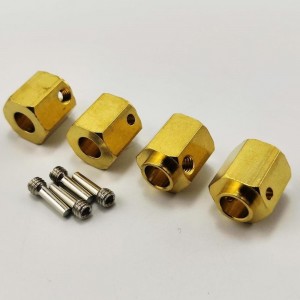 Brass Wheel Hex Adaptor Extensions 12x12mm RTUP02015F: 12x12mm 4pcs/set